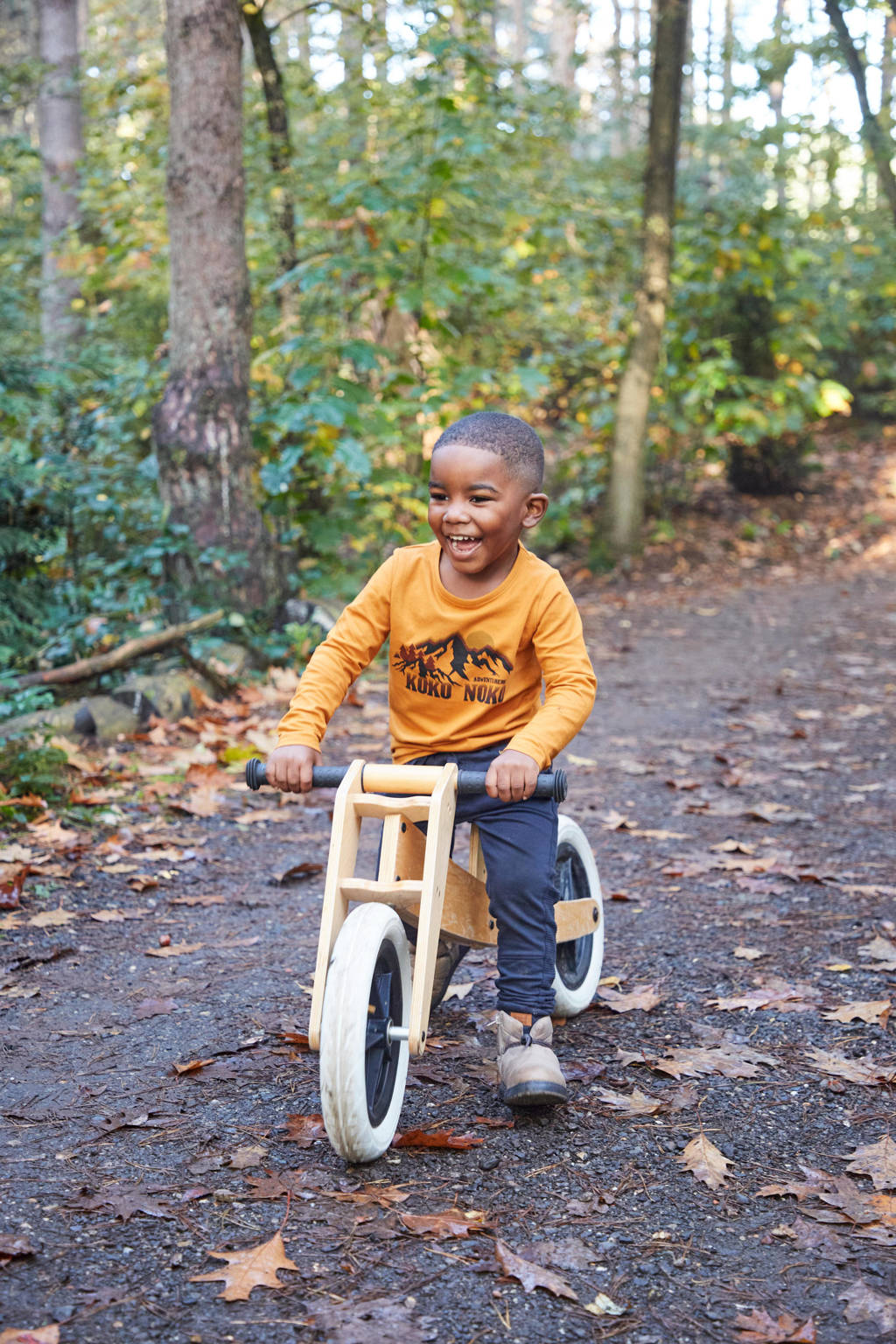 Koko Noko longsleeve met printopdruk okergeel