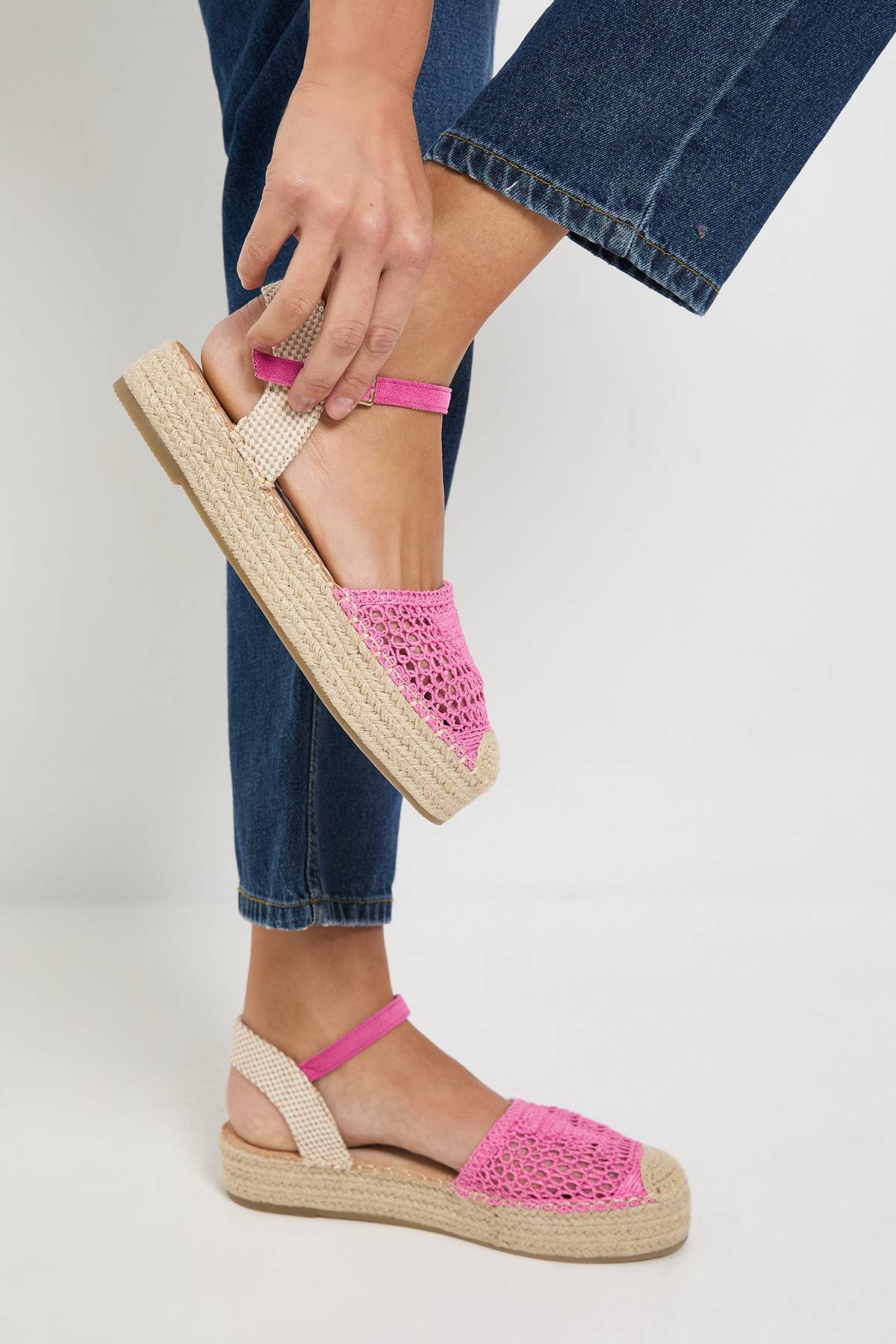 Oasis Sandales Espadrilles Tissées Sidnie Avec Détail Crochet
