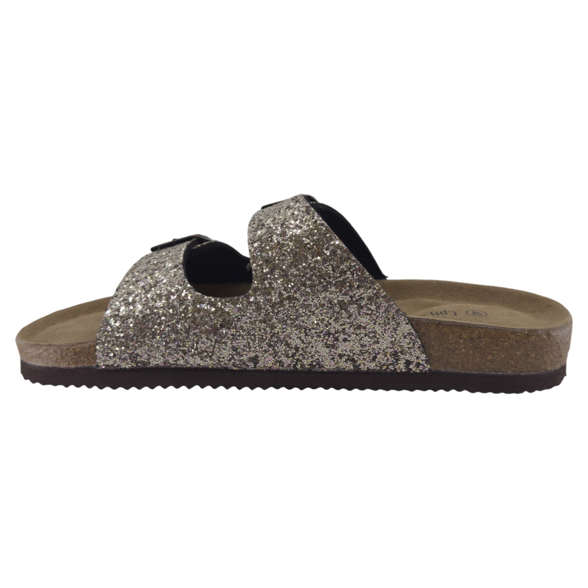 Slippers, kvinder, gold glitter