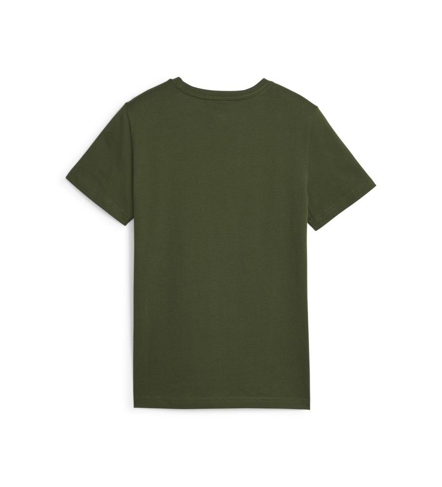 Puma Camiseta Essentials+ Two-Tone Logo verde
