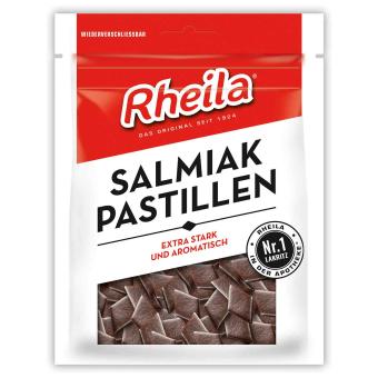 Rheila Salmiak Pastillen, ohne Zuckerzuatz, 90 g MHD:30.10.27