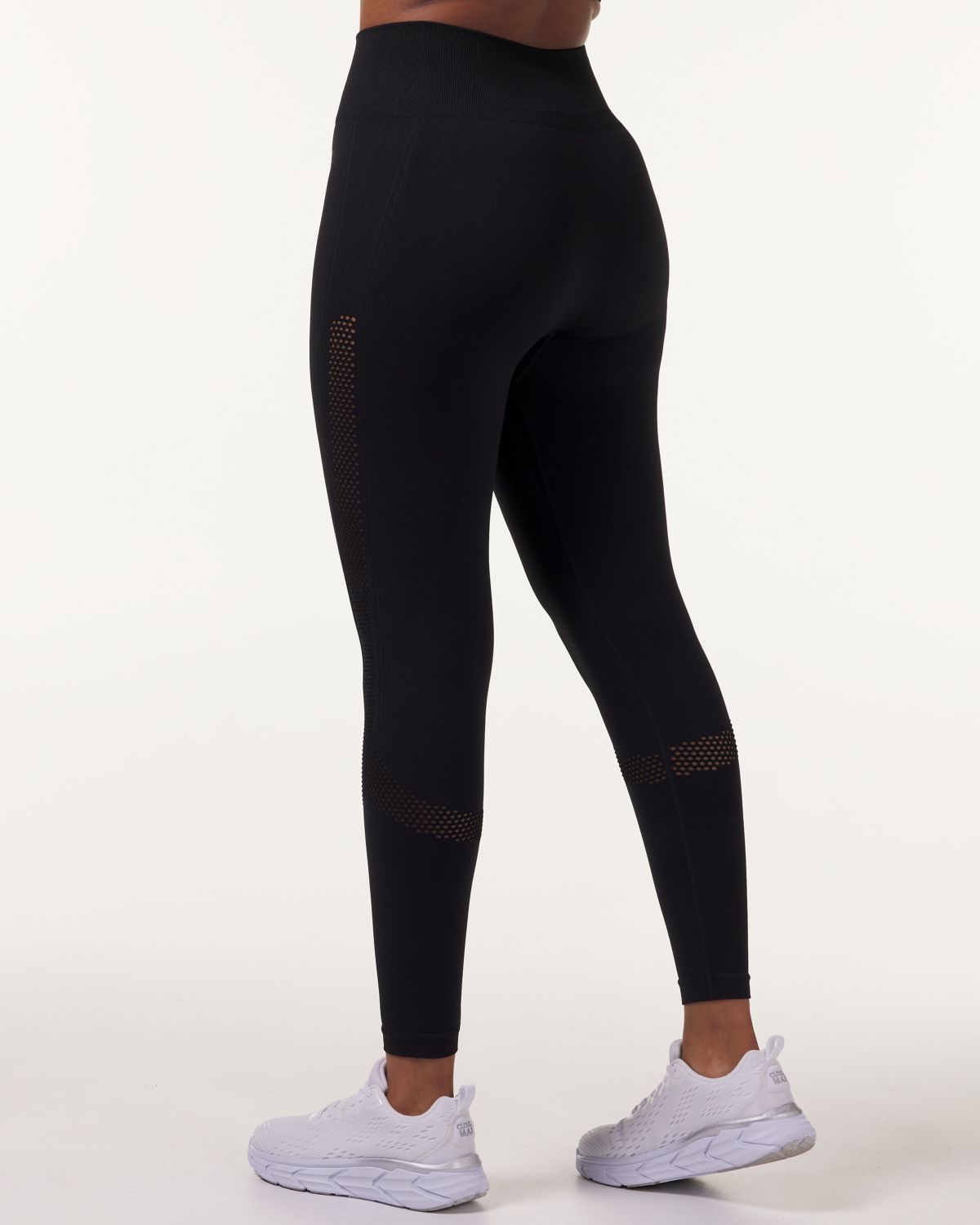 LEVITY Eclipse Mesh Seamless Tights Black Marl