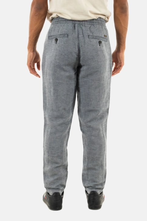 Pantalons superdry drawstring linen q92 dark navy/optic