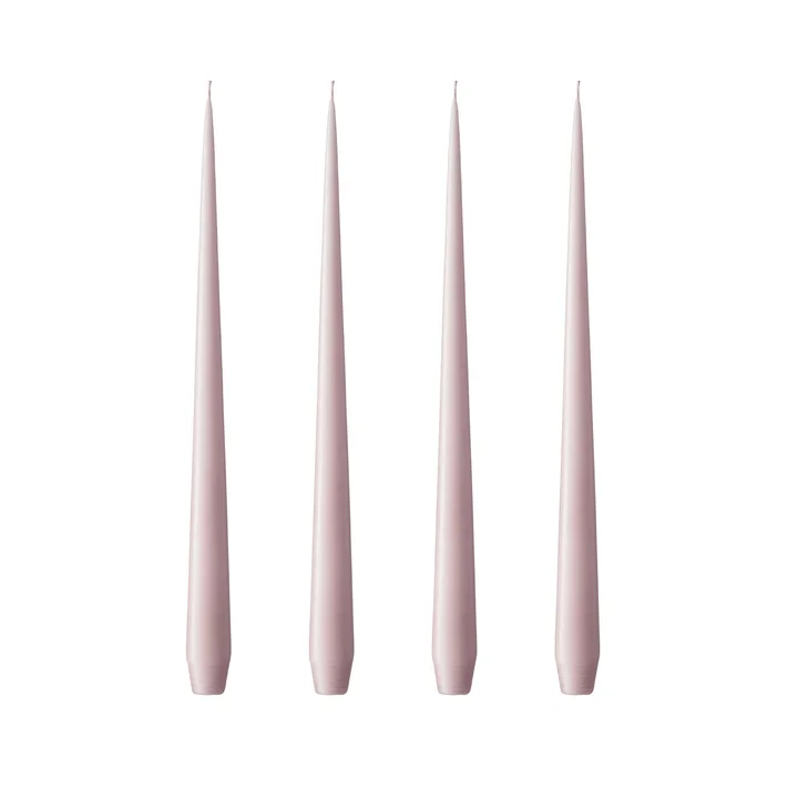 ester & erik - Spitzkerze, 24 cm, No. 52, soft rose / matt (4er-Set)