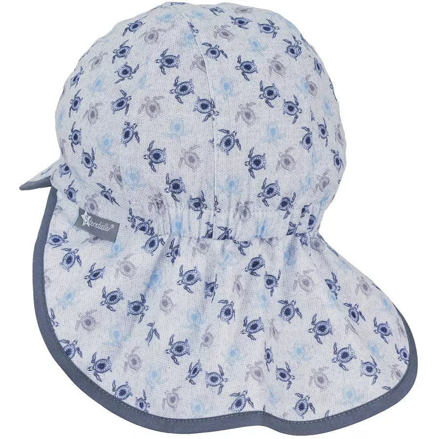 Sterntaler Schirmmütze mit Nackenschutz blau