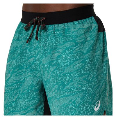 Short Asics Fujitrail Vert Homme