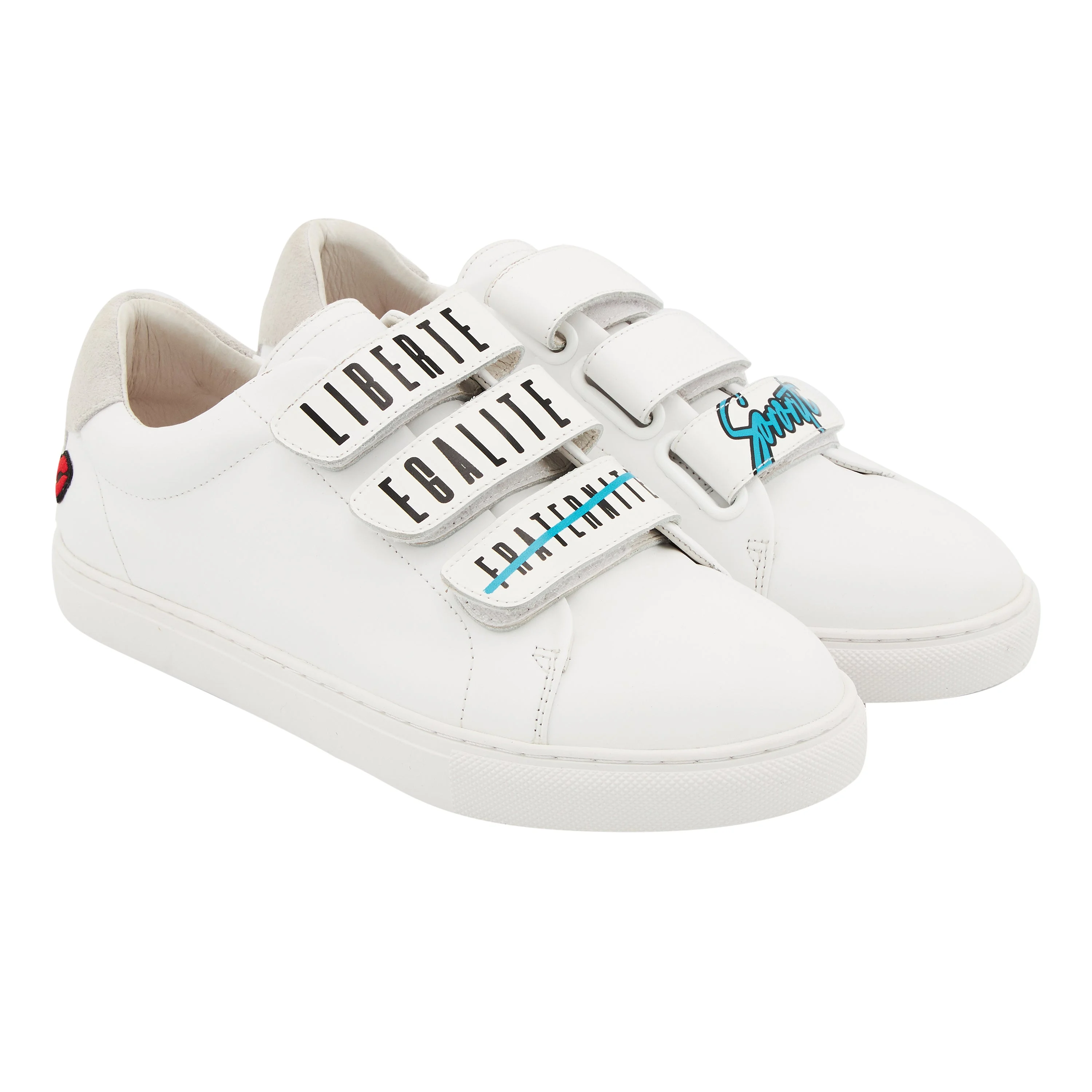 EDITH LIBERTÉ EGALITÉ SORORITÉ - Sneakers en cuir | Blanc