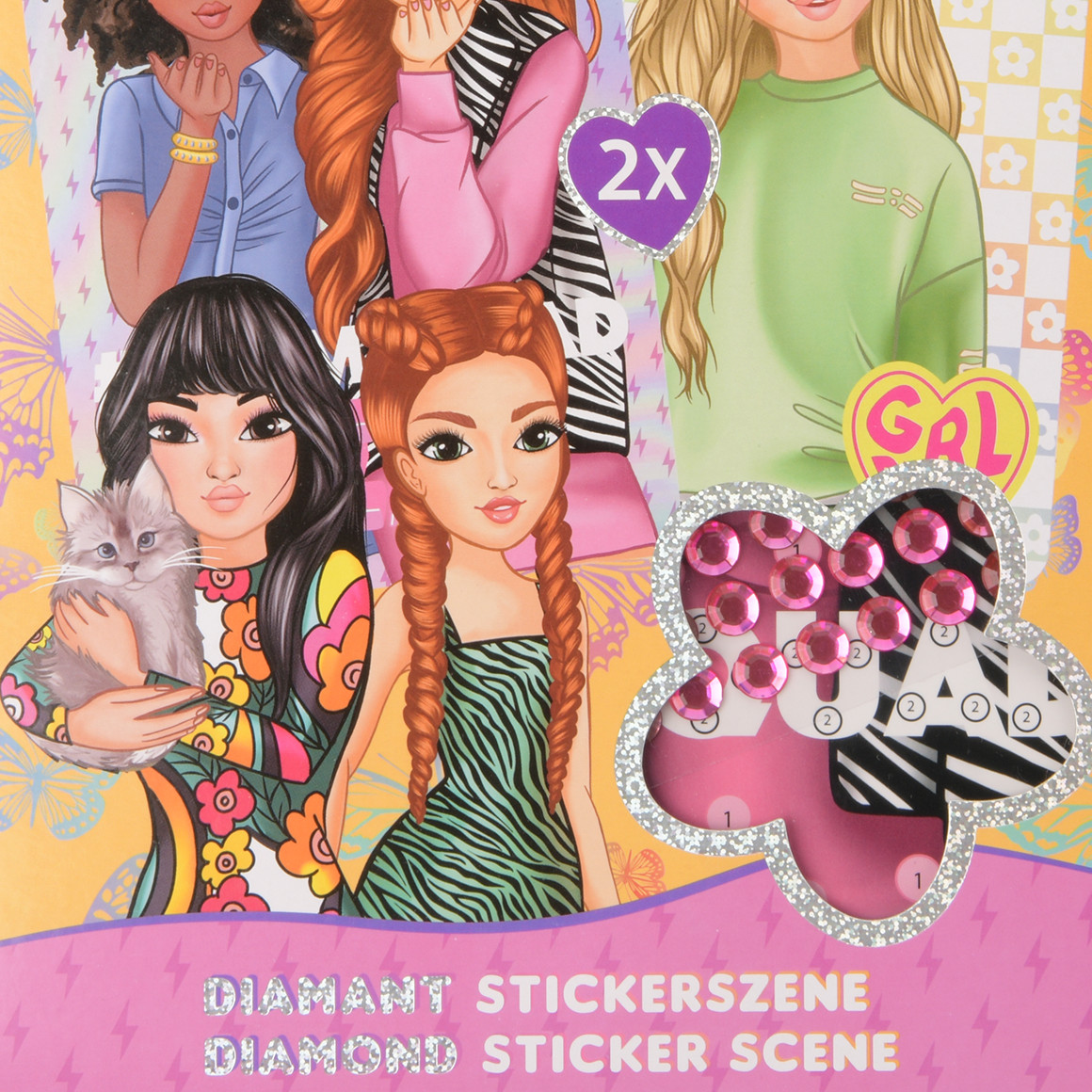 Glam Girls Sticker-Set orange