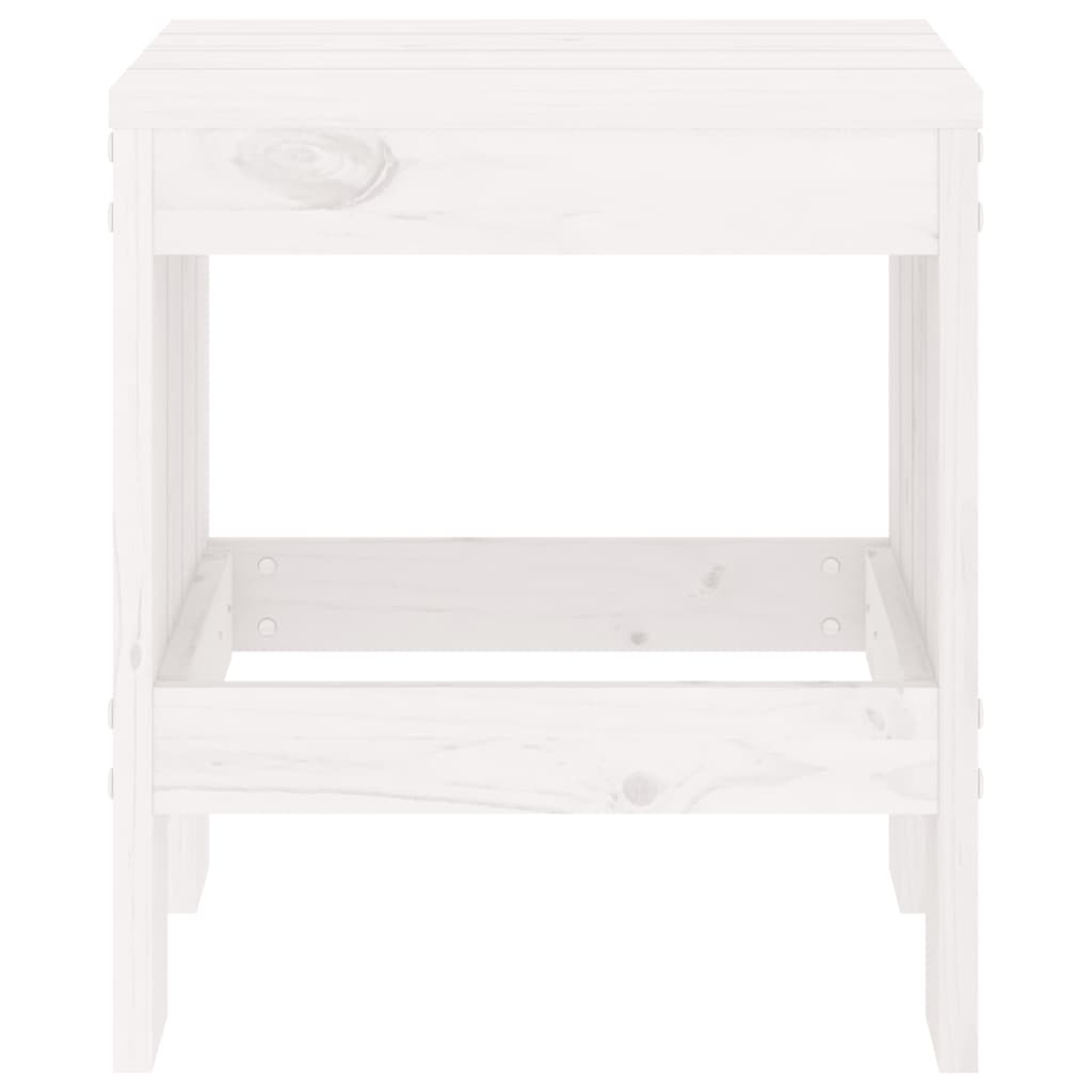 Tabourets de jardin 2 pcs blanc 40x36x45 cm bois massif de pin