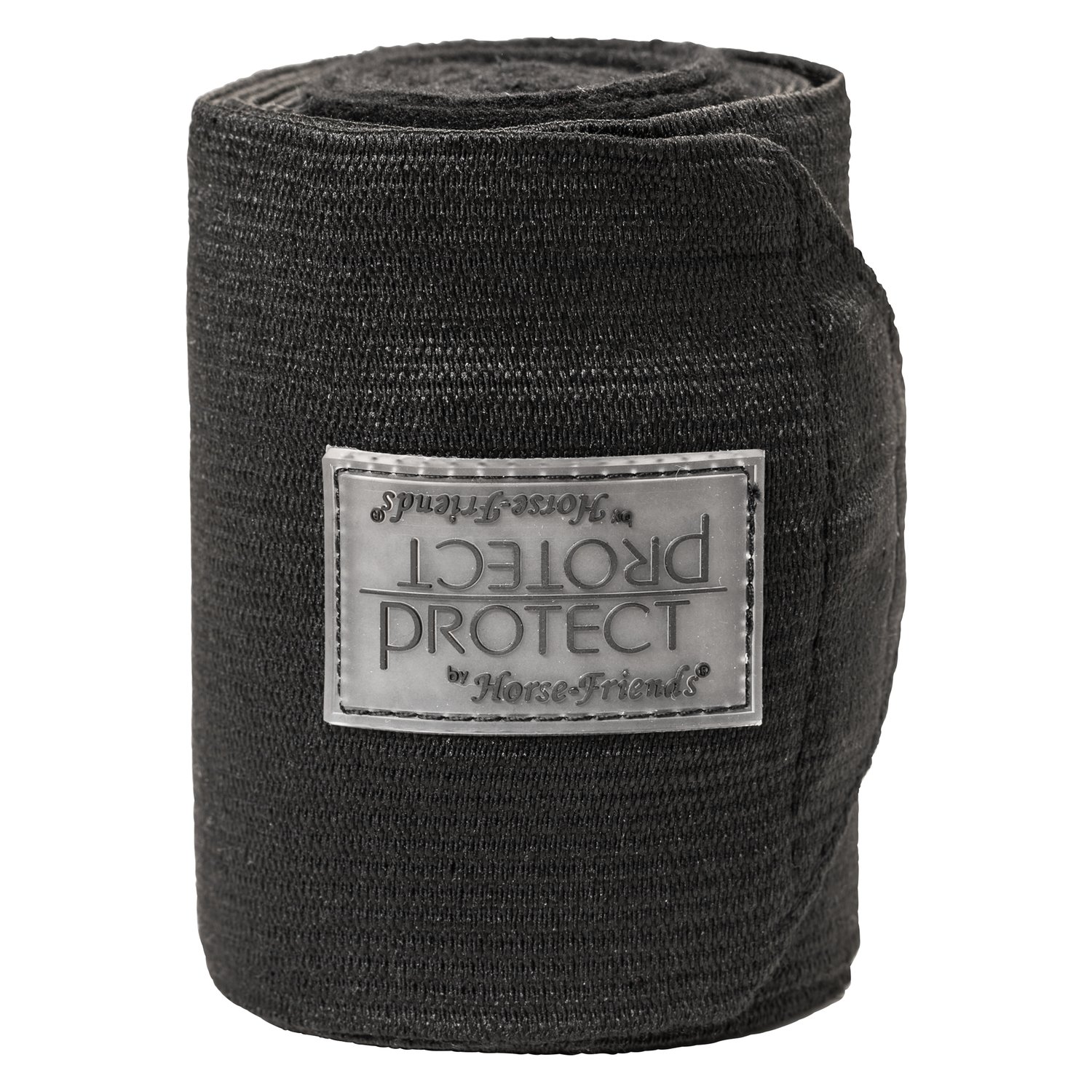 PROTECT by Horse-Friends Elastik-Fleecebandagen-Kombination  - schwarz - WB (3 m x 10 cm)