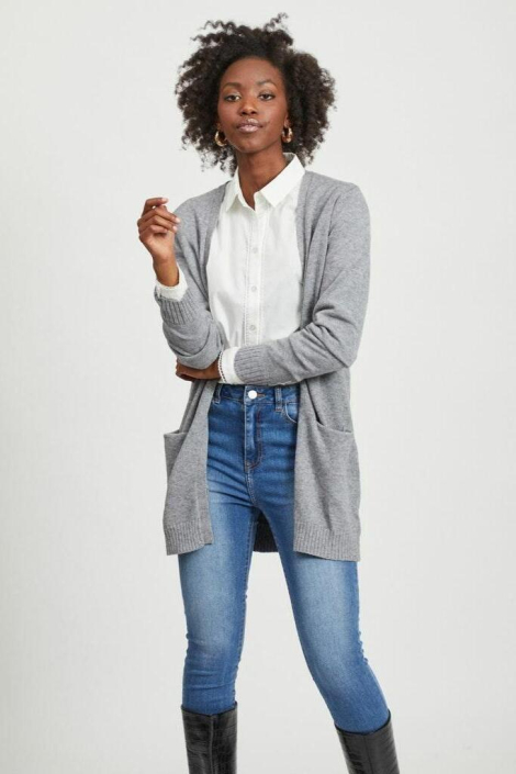 Vila grijze dames vest