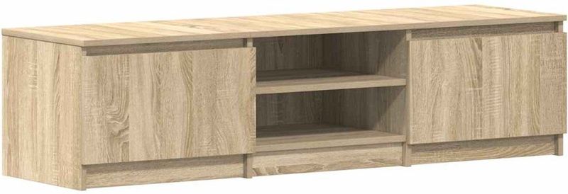 vidaXL - Tv-meubel - Sonoma Eikenkleurig - 140x40x35,5 cm - Bewerkt Hout