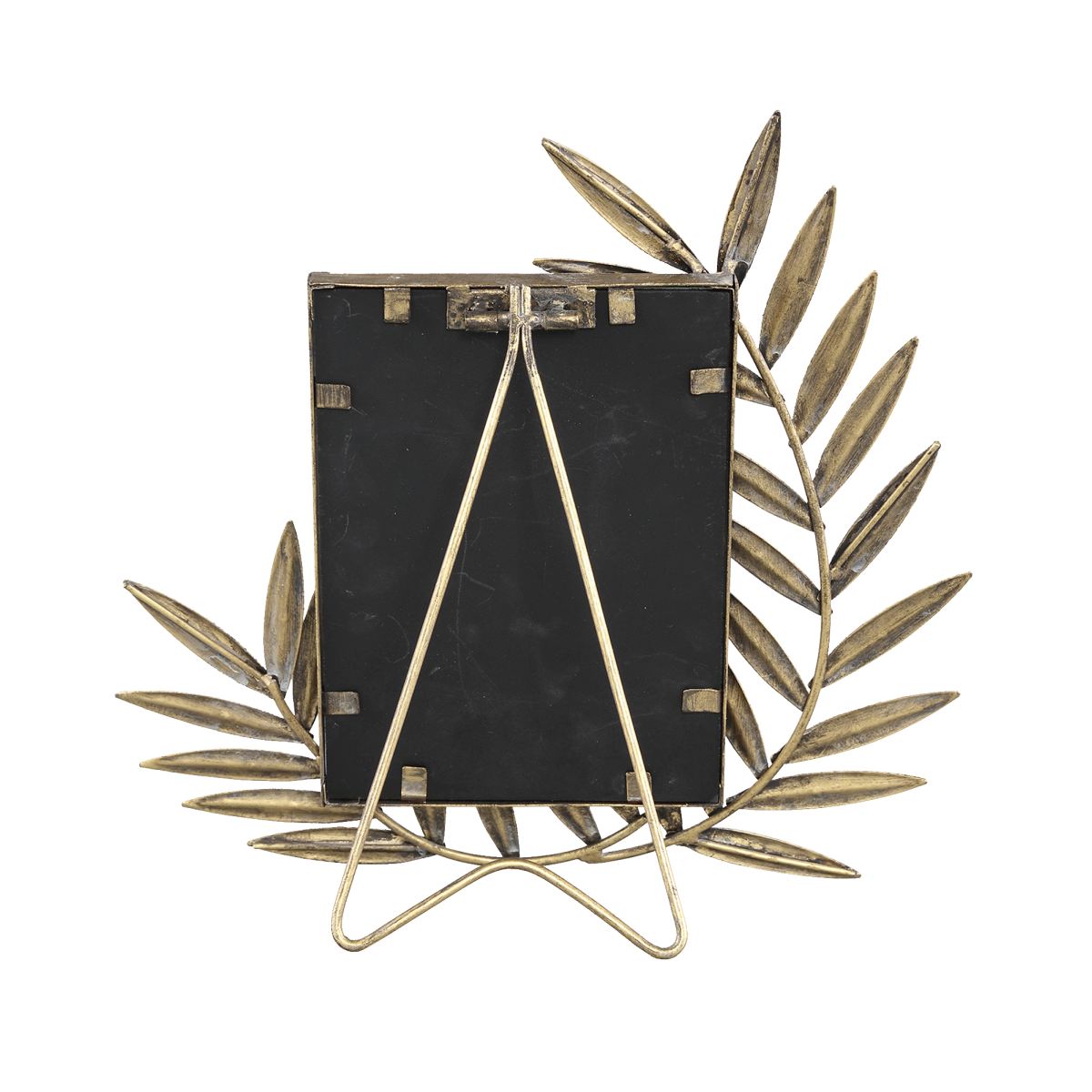 PTMD Merila Gold metal photoframe with leaf corner