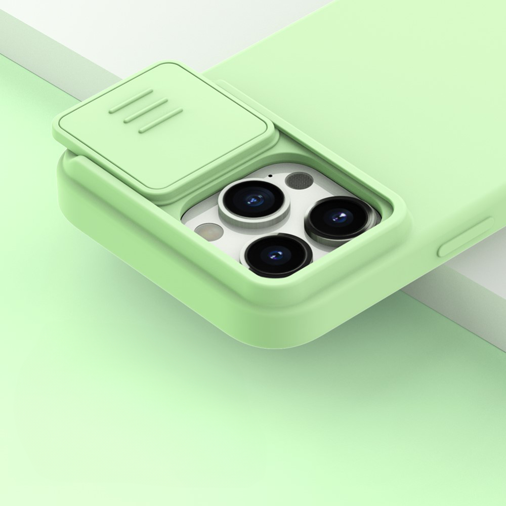 iPhone 15 Pro Max MagSafe Silikon Schutz Hülle Cam-Slider Kameraschutz - Lila