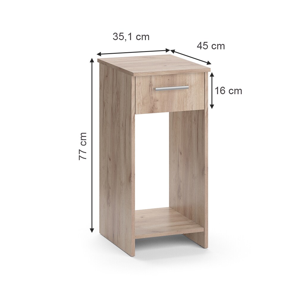 Vicco PC-Schrank Beistellschrank Computerschrank Odin Sonoma Schublade PC-Fach