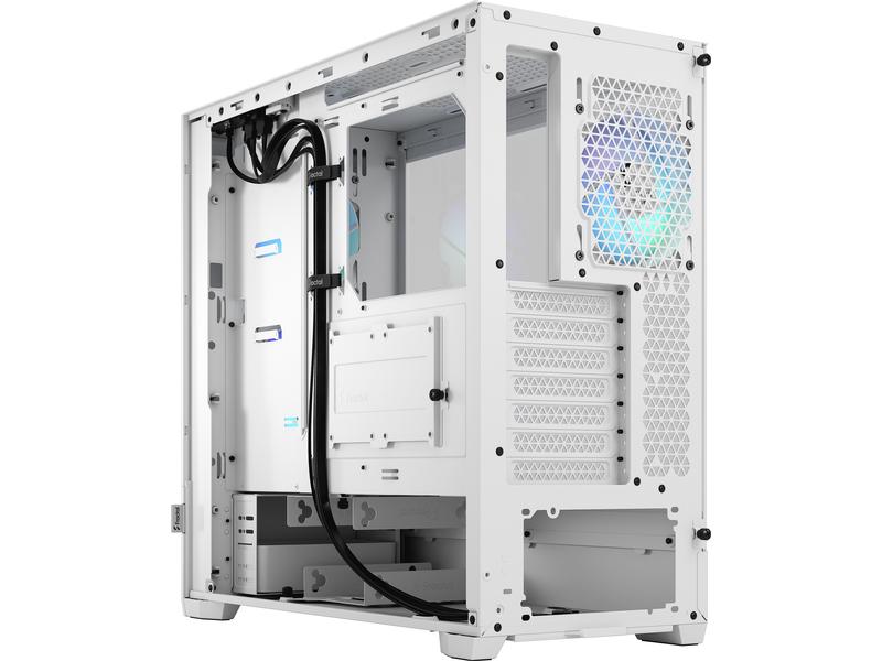 Fractal Design PC-Gehäuse Pop Air RGB TG Weiss Stylischer Gaming-Mid-Tower mit Sichtfenster und RGB-Lüfter