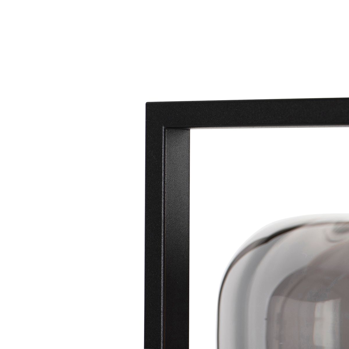 Smart vloerlamp zwart met smoke glas incl. Wifi ST64 - Qara Down