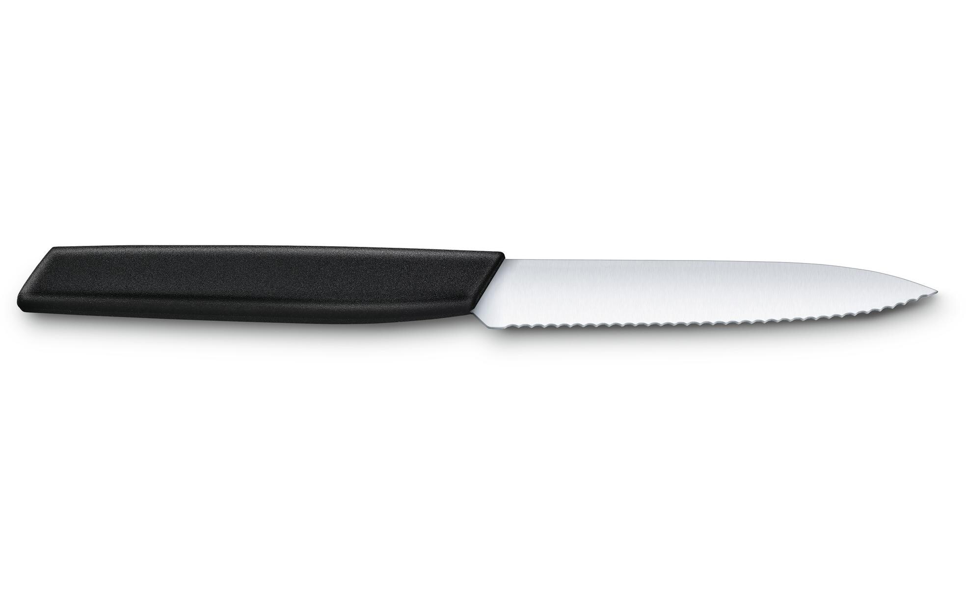 Gemüsemesser Swiss Modern mit Wellenschliff SchwarzGemüsemesser