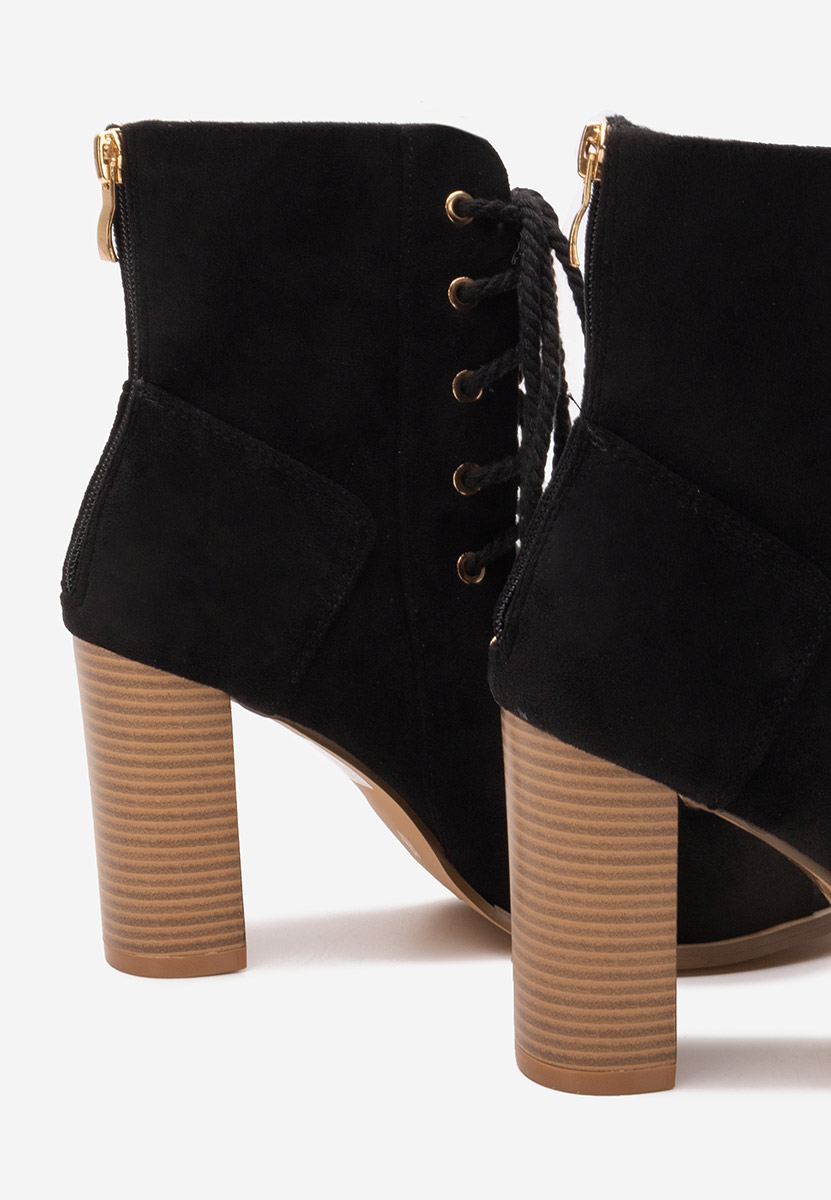 Bottines à gros talon noires Joellen