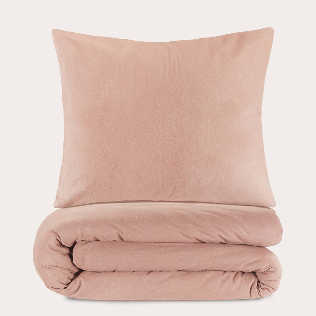 flanellen dekbedovertrek kinder roze (120x150 cm)