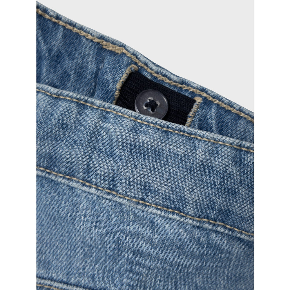 Køb Name It Medium Blue Denim Rose Wide Jeans Noos