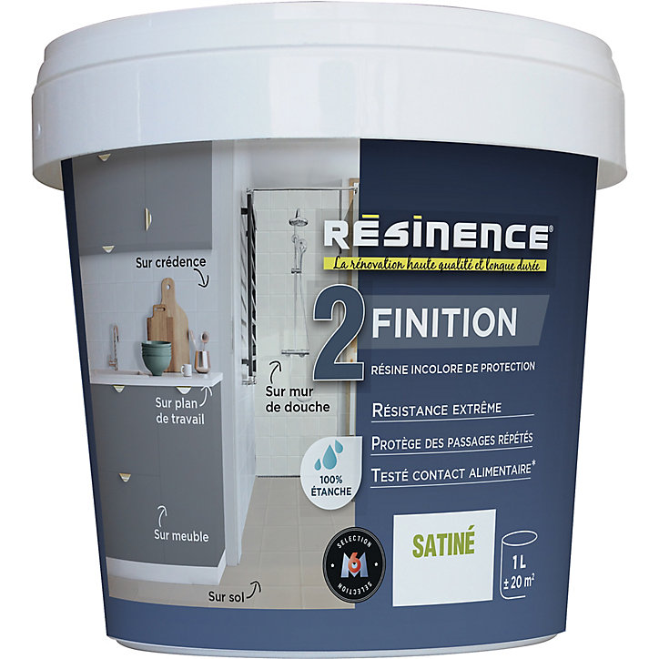 Résine multisupports Résinence Deco incolore satin 1L