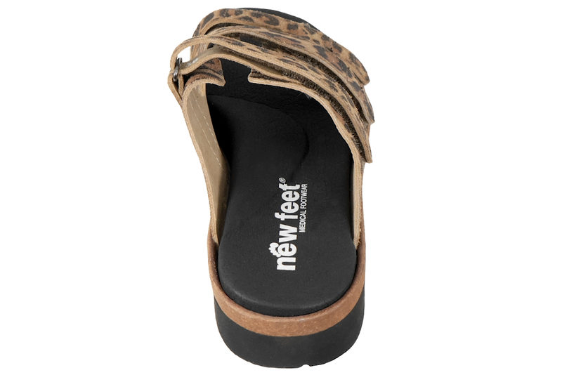 NEW FEET SLENTERS MED TRE REMME I LEOPARD
