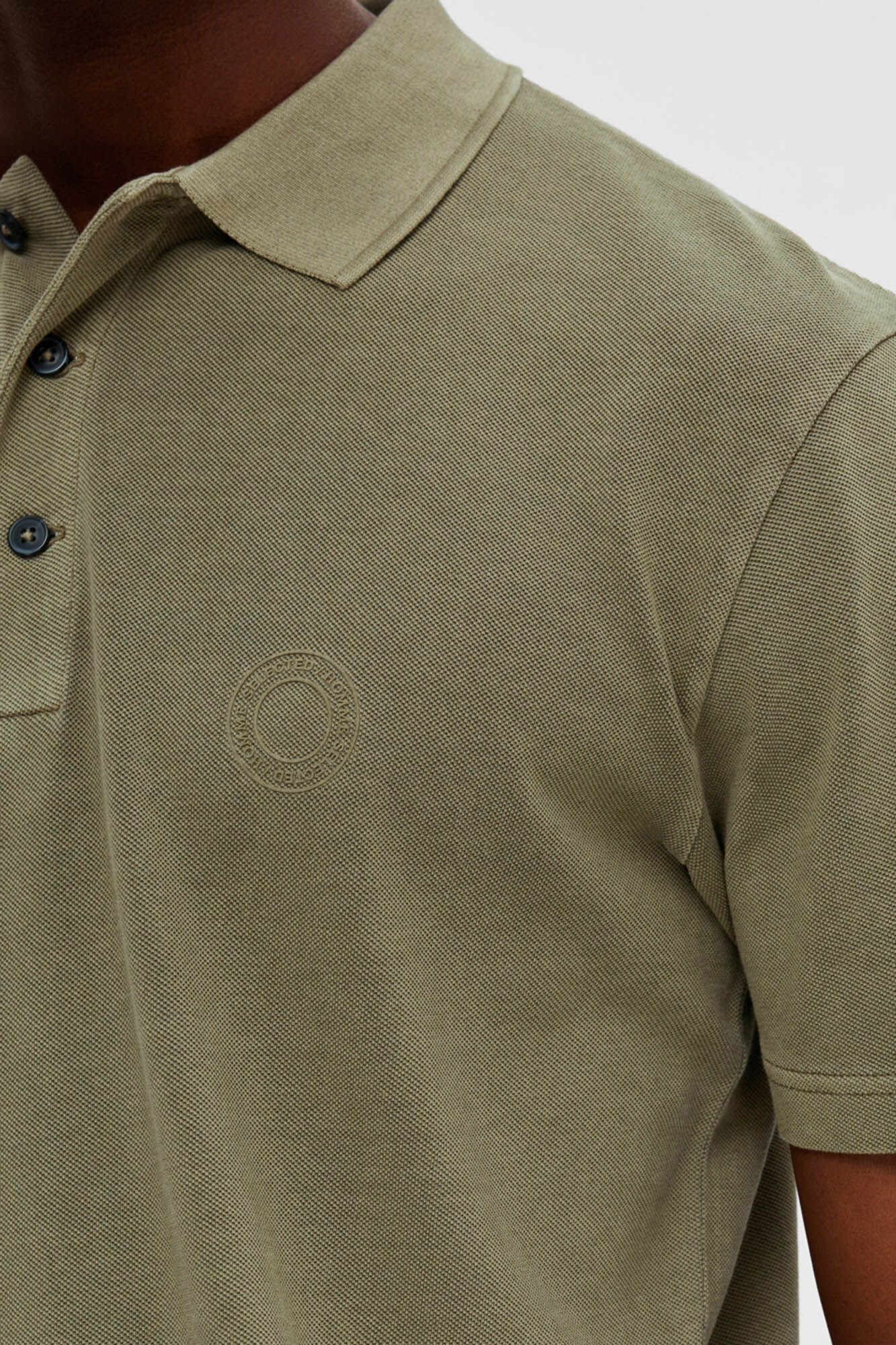 Camisa polo de manga curta, 100% algodão orgânico. - Verde