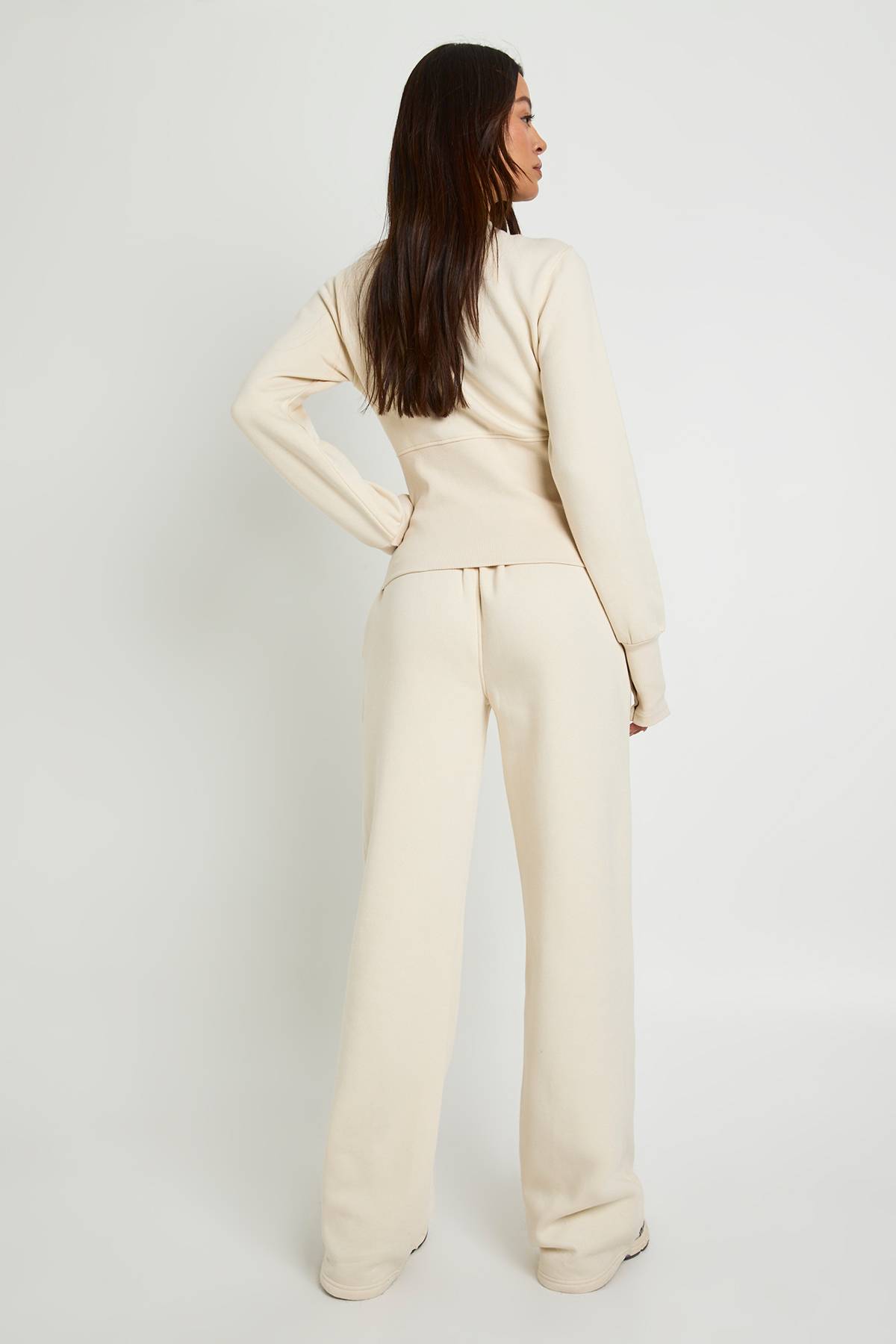 boohoo Ensemble Survêtement Sweat Bomber À Ourlet Profond Avec Boutons-pression Tall