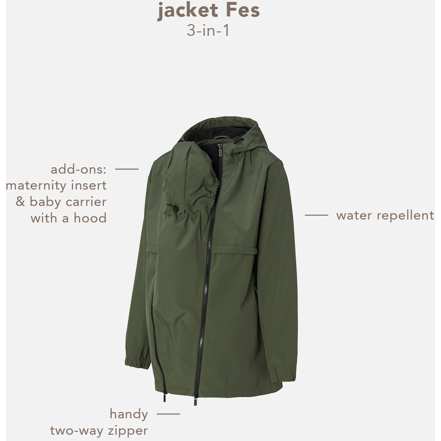 Noppies Umstandsjacke Winter Fes 3-way Dusty Olive