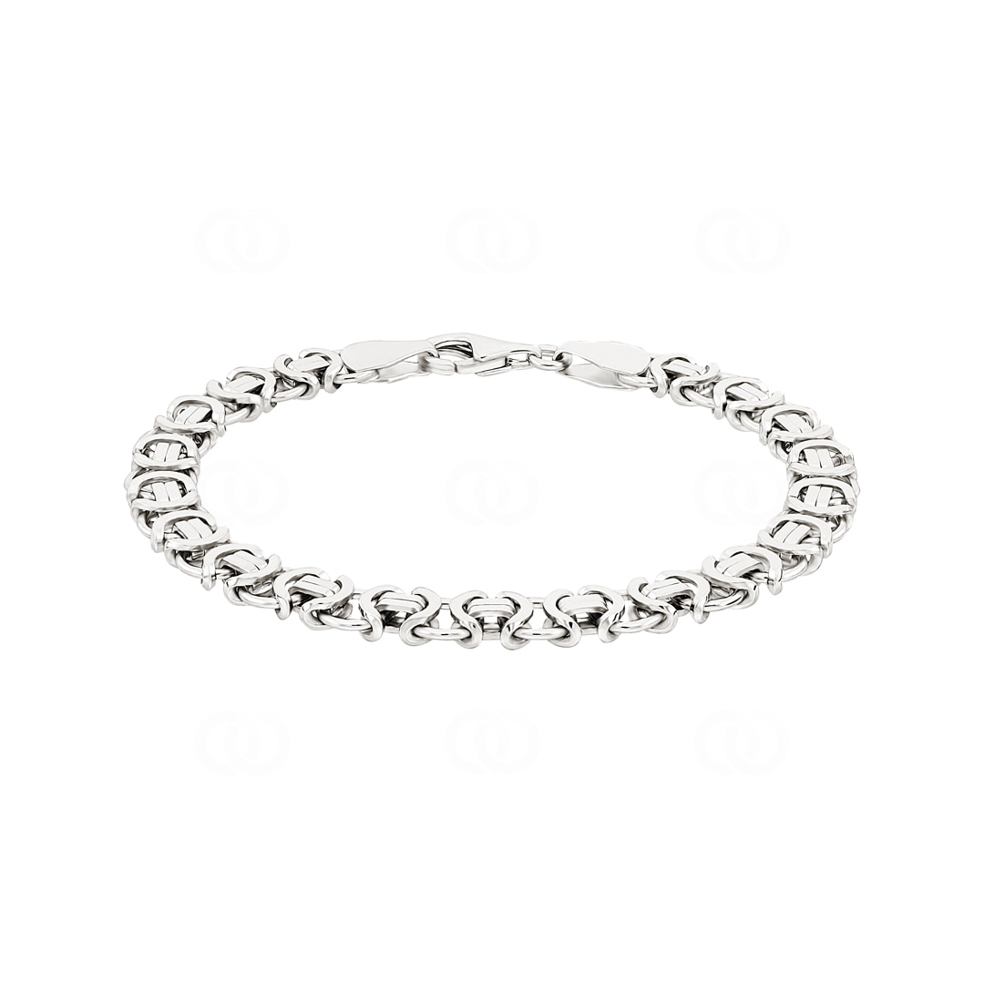 Königsarmband flach 925 Silber 7.2mm