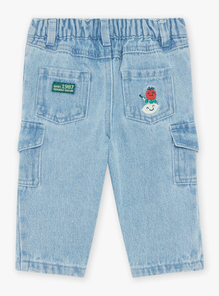 Jean en denim style cargo