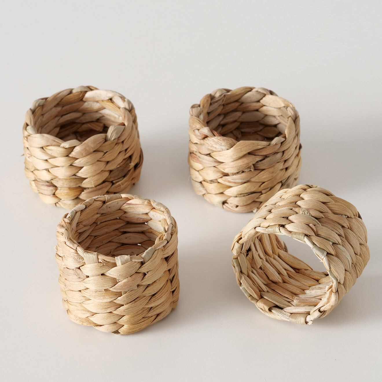 Boltze 4 Ronds de serviettes Kian naturels