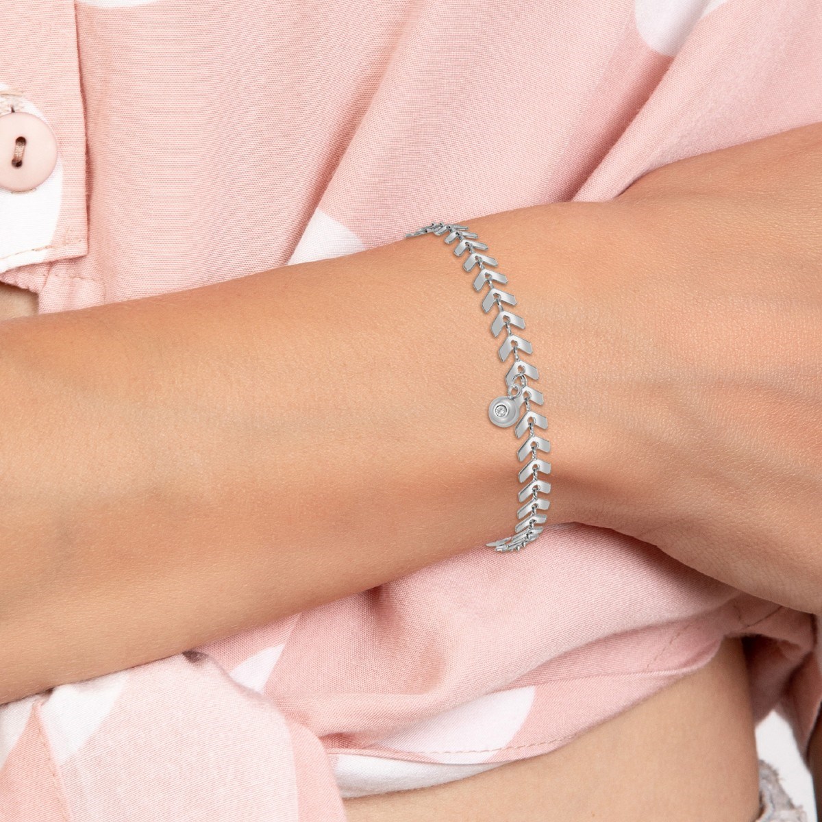 Bracelet SC Crystal orné d'un véritable diamant blanc