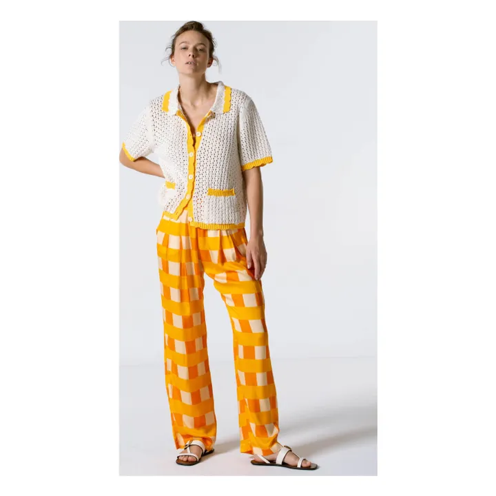 Suzie Winkle Gilet Pongo Yuzu Coton Recyclé | Blanc