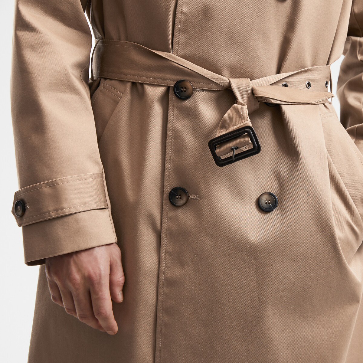COLEÇÕES LA REDOUTE<br>Trench coat longo para a estação de transição
