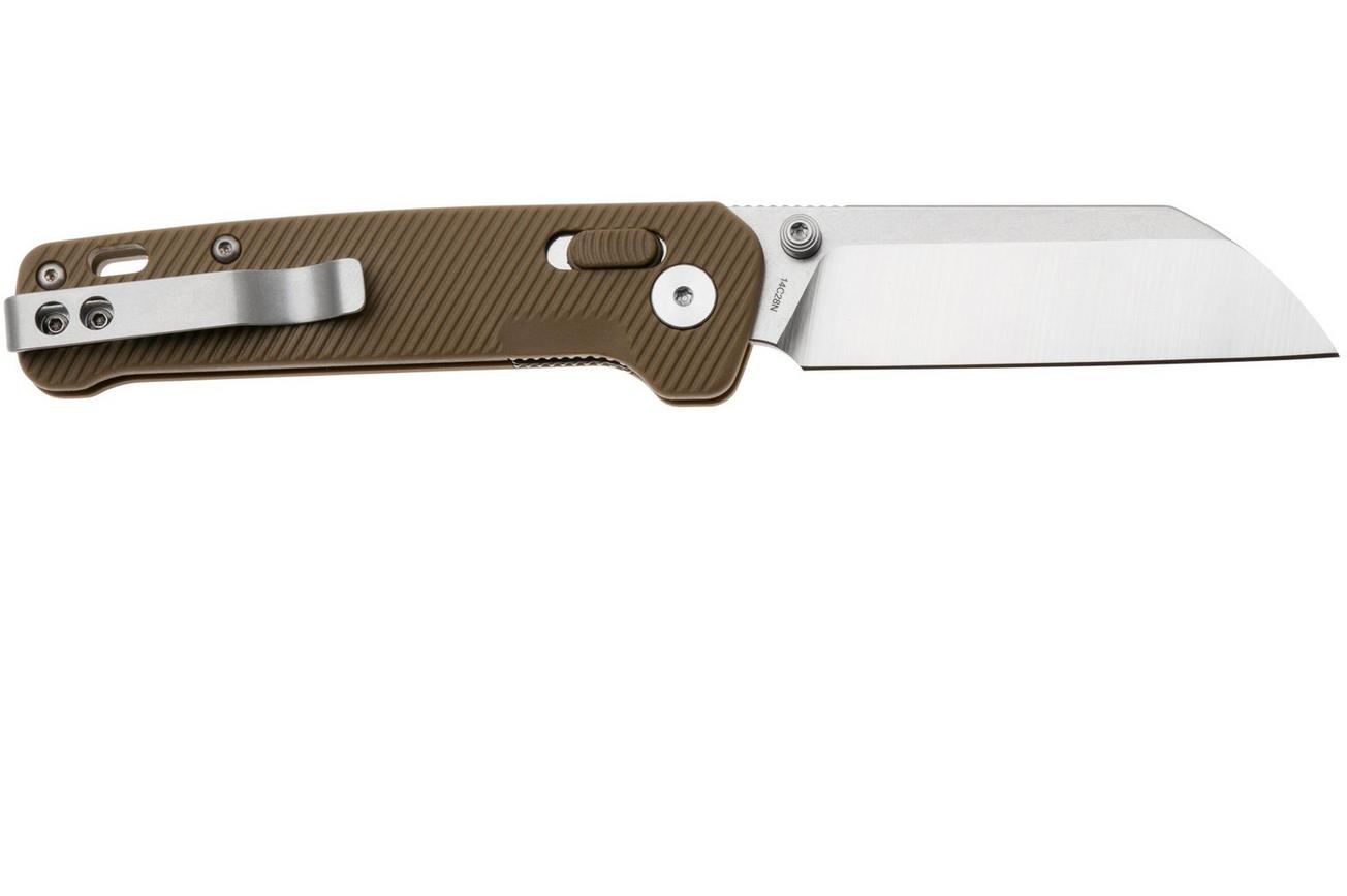 QSP Knife Penguin Glyde QS130GL-C1 Two-Tone 14C28N, Tan FRN, zakmes