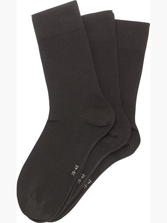 AM SHOE 3 Pack Socken Schwarz