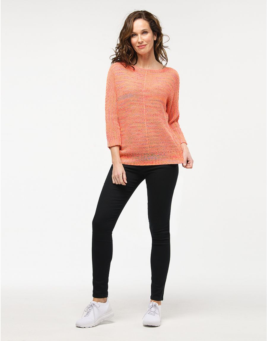 Pull corail chiné
