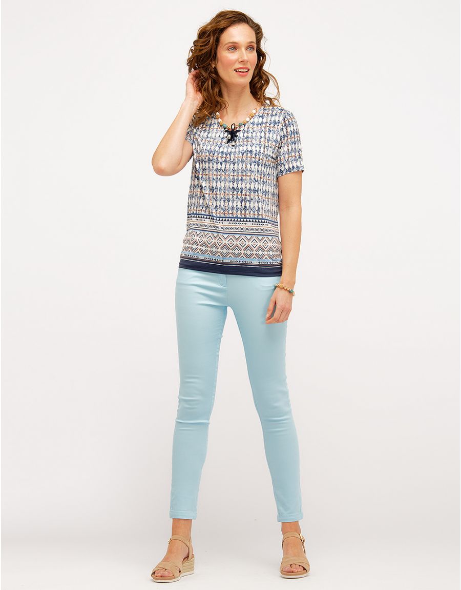 T-shirt imprimé bleu