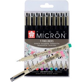 Stylo feutre PIGMA MICRON 05, étui de 9