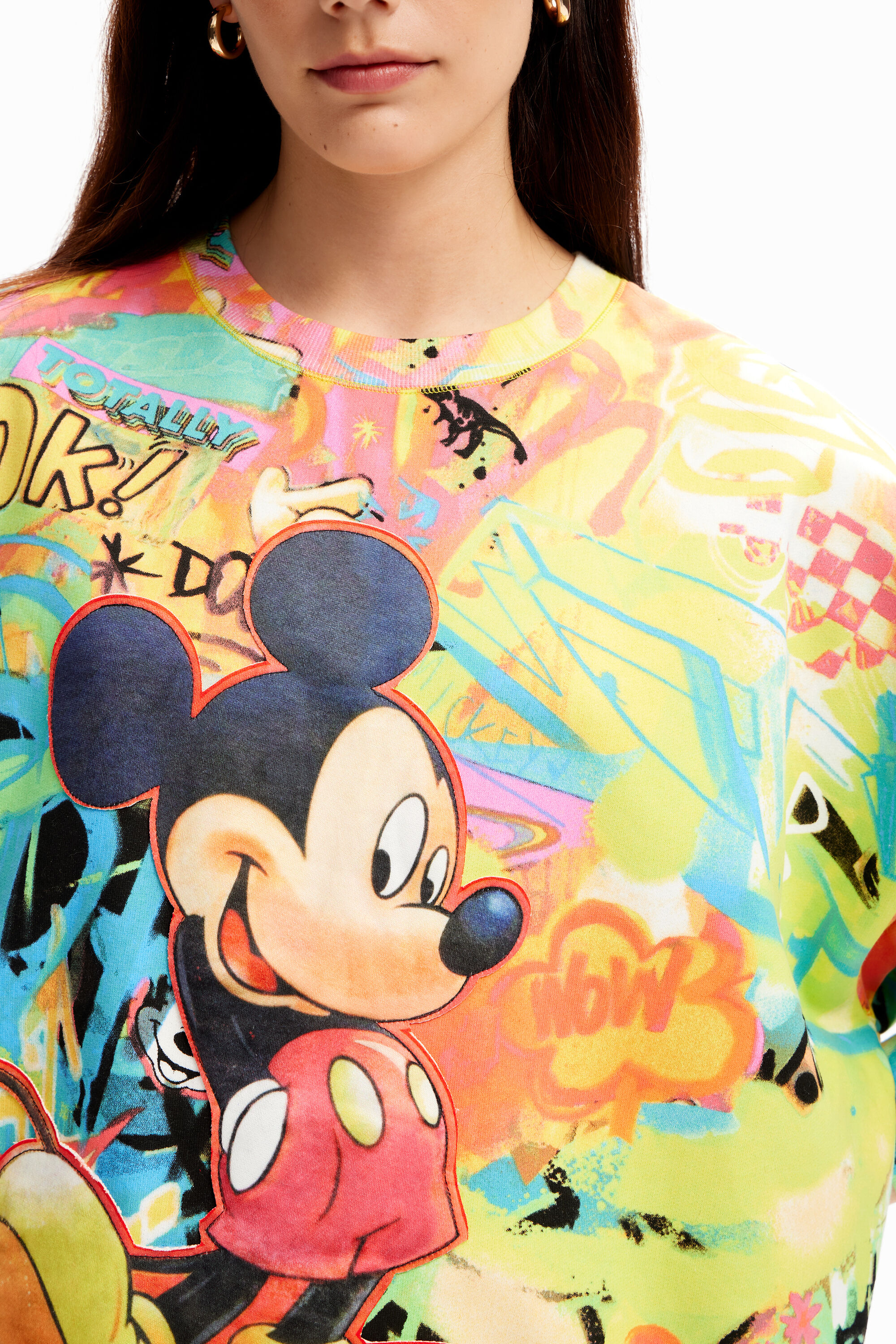Sweat-shirt oversize Mickey Mouse