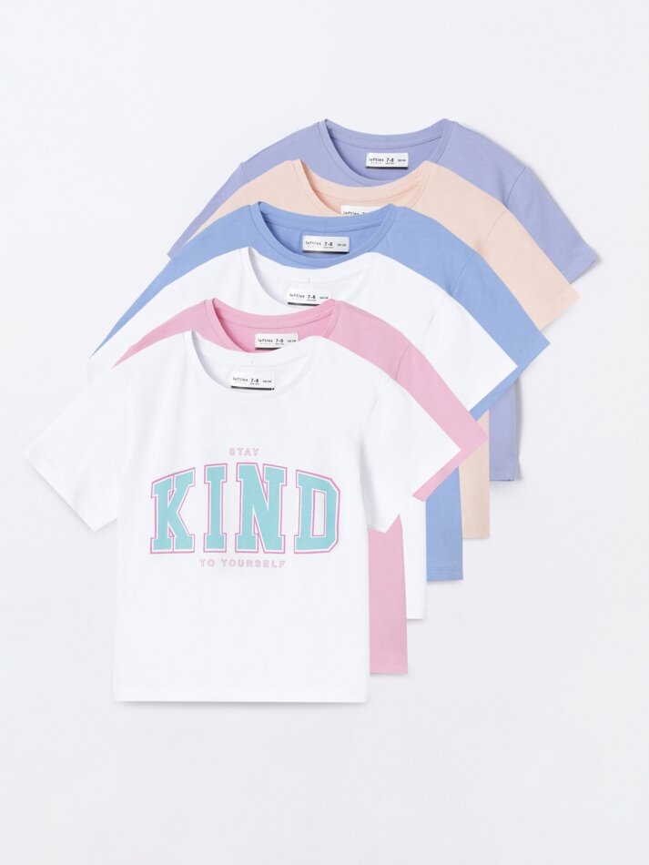 Pacote com 6 camisetas de manga curta estampadas - Off-White