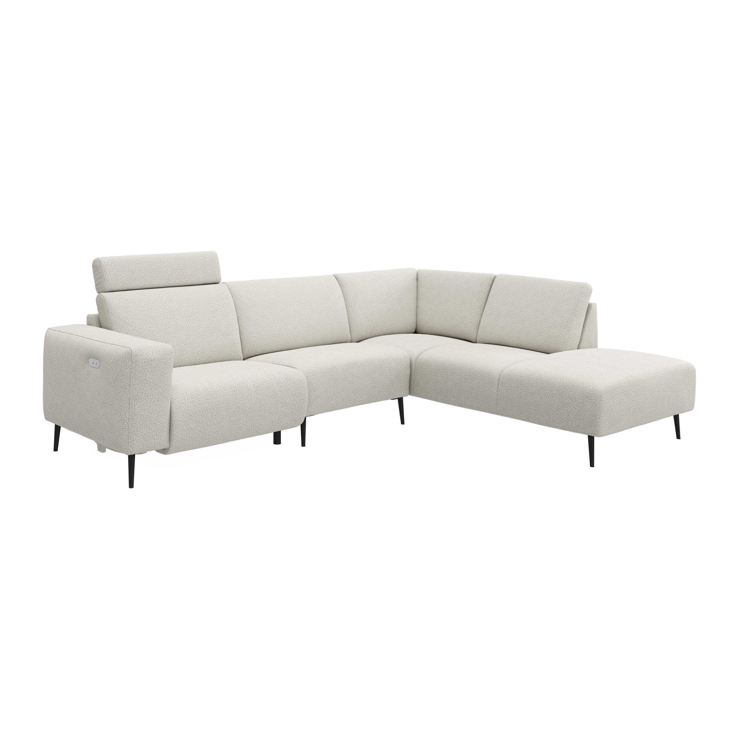 Remus højrevendt sofa med pufafslutning