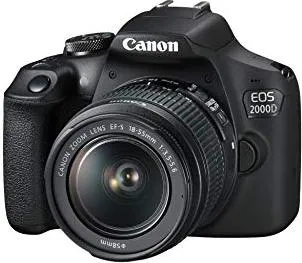 Canon EOS 2000D - Digitalkamera - SLR - 24.1 MP - APS-C - 1080p / 30 fps - 3x optisk zoom EF-S 18-55 mm III objektiv - Wi-Fi, NFC