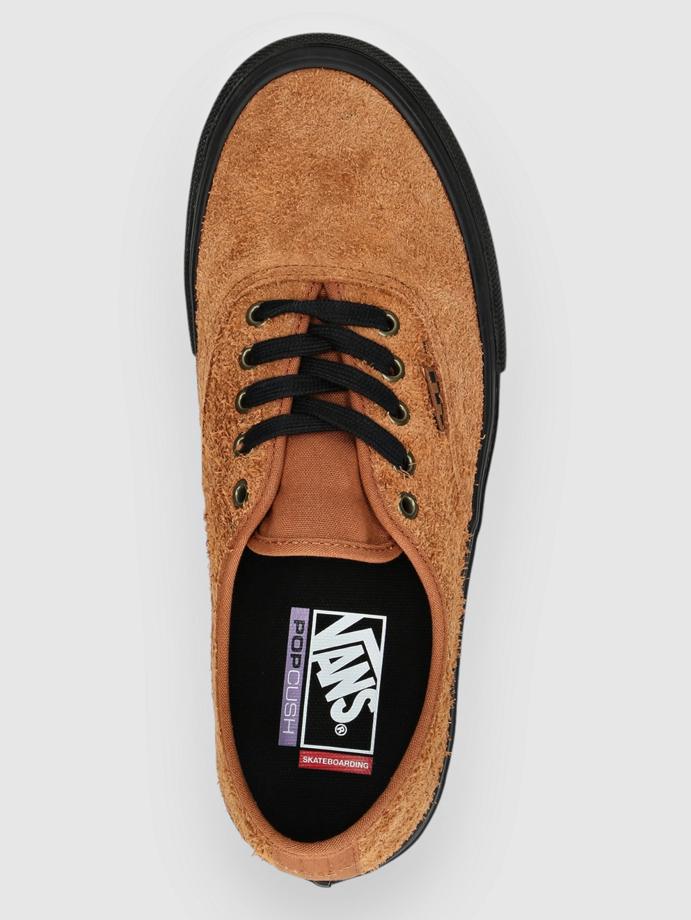 Vans Skate Authentic Skate Shoes hairy suede black/rust