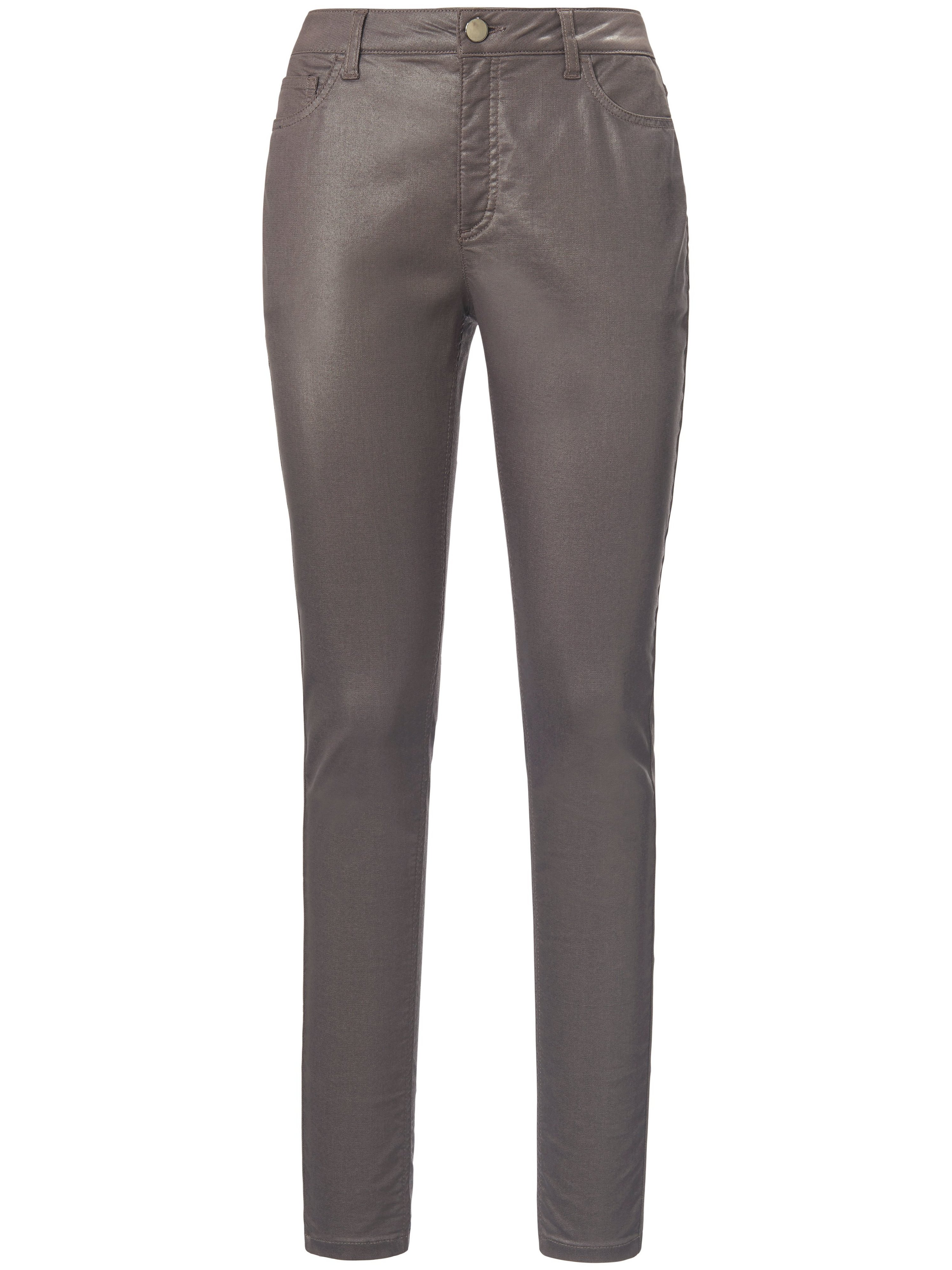 Jeans mit Glanzcoating
