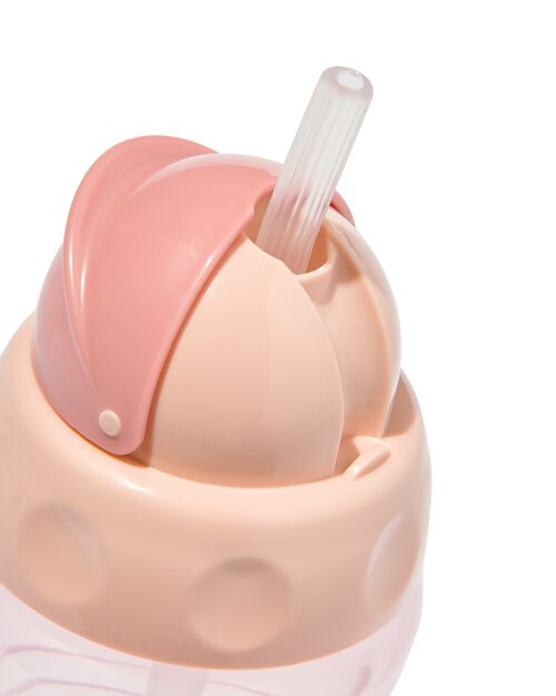 gourde avec paille 300 ml - rose