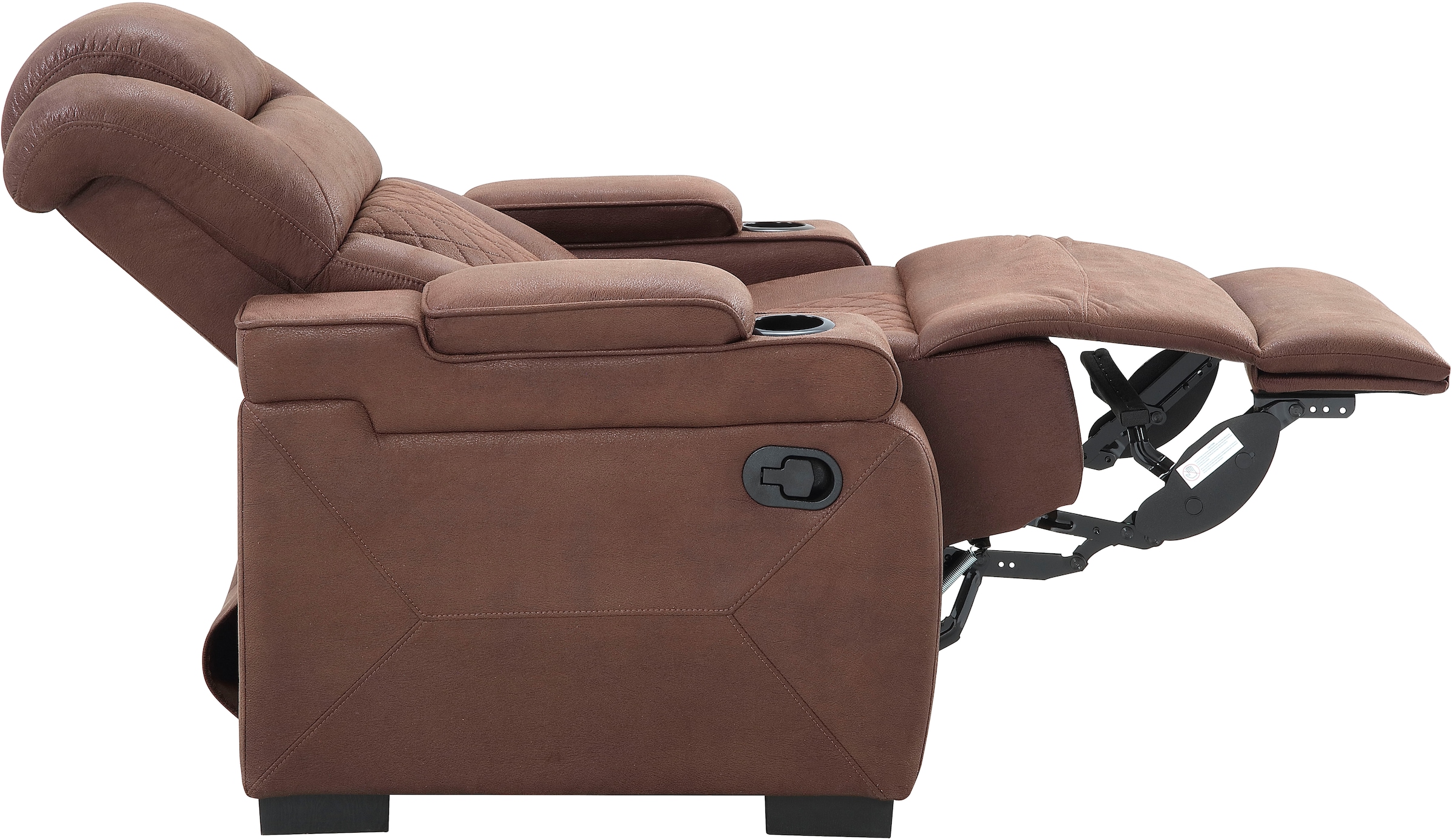 ATLANTIC home collection Relaxsessel »Faris« Relaxfunktion, Getränkehalter und Staufach in Armlehnen
