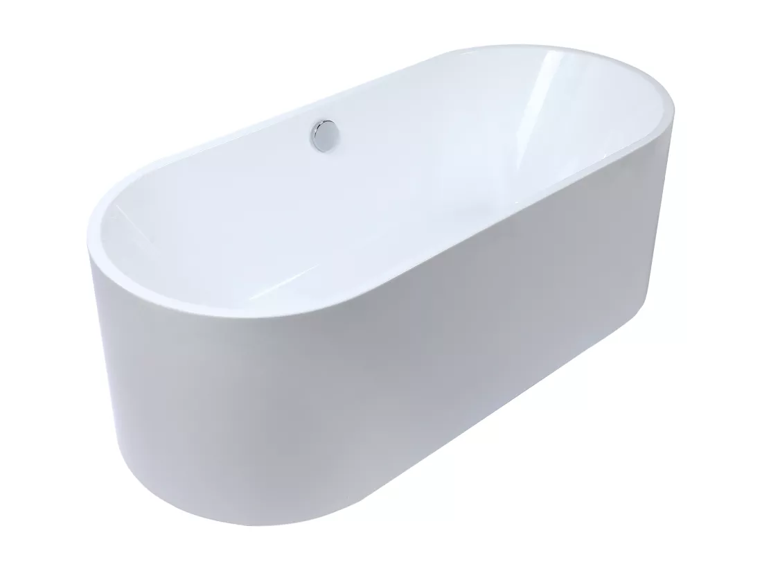 Baignoire îlot design - 221 L - 170 x 75 x 58 cm - Blanche - KATOUCHA